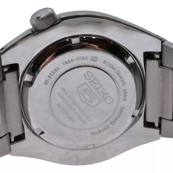NEW Seiko 5 40th Anniversary RARE 44mm Stainless Steel SKZ201K Watch! 7S36-00S0! - Picture 6 of 12